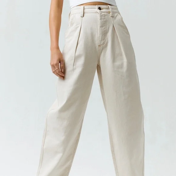 BDG Urban Outfitters Cream Erin Cocoon Pants - Picture 2 of 11